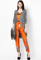 River Island Orange Blueberry Print Cami Jumpsuit