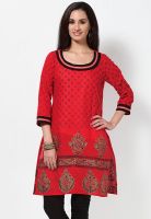 Riya Red Printed Kurtis