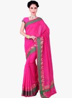 Roop Kashish Pink Solid Saree