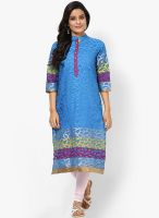 Shree Blue Solid Kurta