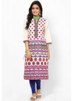 Shree Cream Embroidered Kurta