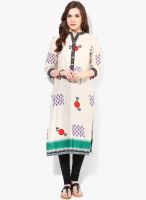 Shree Cream Printed Kurta