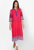 Shree Fuchsia Printed Kurta