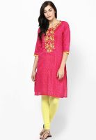 Shree Fuchsia Printed Kurta