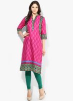 Shree Fuchsia Printed Kurtis