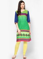 Shree Green Embroidered Kurtis