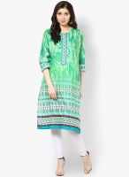 Shree Green Printed Kurtis