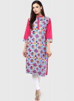 Shree Magenta Embroidered Kurta