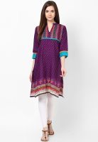 Shree Purple Printed Kurta