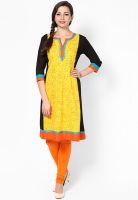 Shree Yellow Printed Kurta