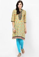 Shree Yellow Printed Kurta