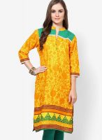 Shree Yellow Printed Kurta