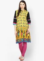 Shree Yellow Printed Kurta