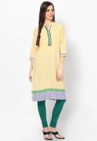 Shree Yellow Printed Kurtis