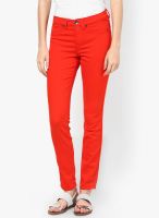 Sisley Orange Basic Colored Jeans