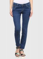 Soie Blue Solid Jeans