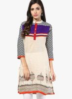 Span Cotton Beige Kurta