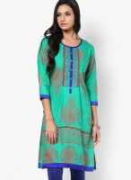 Span Cotton Green Kurti