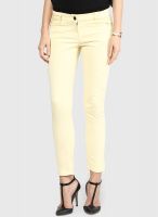 Style Quotient Cream Basic Color Jeans