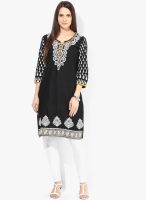 Stylet Black Printed Kurtis