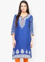 Stylet Blue Printed Kurtis