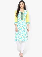 Stylet Lemon embroidered Kurti