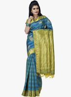 Sudarshan Silk Blue Printed Saree