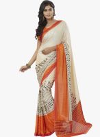 Triveni Sarees Cream Printed Casual Saree