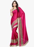 Triveni Sarees Magenta Embroidered Saree