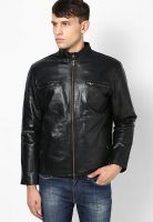VARAH Black Leather Jacket