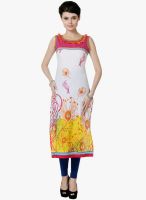 Varanga White Printed Kurtis