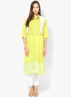 Vedic Green Solid Kurtis