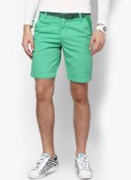 WYM Solid Green Shorts