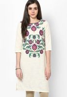 W White Printed Kurtas