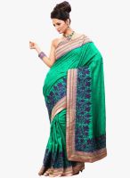 Xclusive Chhabra Green Embroidered Saree