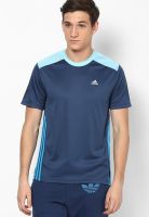 Adidas Blue Training Round Neck T-Shirt