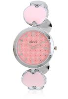 Adine Ad-626 Silver/Pink Analog Watch