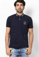 Allen Solly Blue Half Sleeve Polo T-Shirt