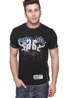 Aventura Outfitters Black Printed Round Neck T-Shirts