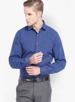 Black Coffee Navy Blue Slim Fit Formal Shirt