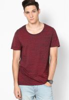 Burton Light Red Round Neck T-Shirt