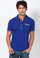 Cherokee Blue Solid Polo T-Shirts