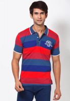 Cherokee Red Striped Polo T-Shirts