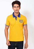 Cherokee Yellow Solid Polo T-Shirts