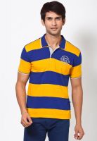 Cherokee Yellow Striped Polo T-Shirts