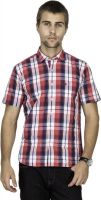 Cool Colors Men's Checkered Casual Red Shirt Cool Colors Men's Checkered Casual Red Shirt