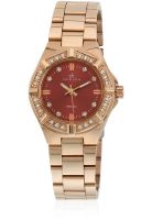 Daniel Klein Dk10202-7 Golden/Red Analog Watch