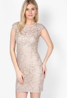 Dorothy Perkins Beige Colored Embellished Bodycon Dress