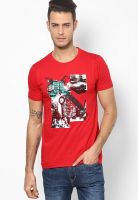 Duke Red Round Neck T-Shirt (Smart Fit)