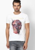 Ed Hardy White Round Neck T-Shirt